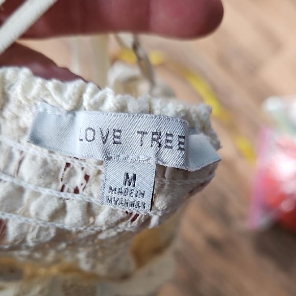 Love Tree Creamy Ivory Sexy Lacy Bodice Mini Slip Dress Medium - Picture 6 of 10